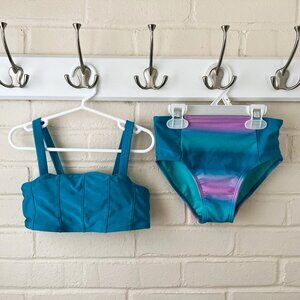 Girls Mermaid 2-Piece Bathing Suit | Sm 6/6x